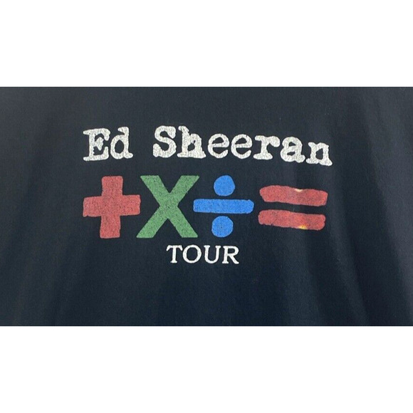 Ed  Sheeran 2023 Tour T Shirt Mens 4XL Black Concert Tee  Short Sleeve Casual - Picture 2 of 9